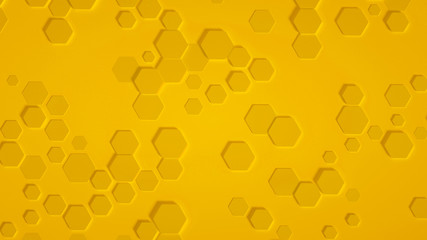 Geometry hexagon background. 3d illustration, 3d rendering.
