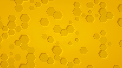 Geometry hexagon background. 3d illustration, 3d rendering.