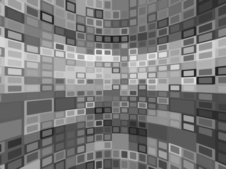 distorted mosaic wall of gray squares