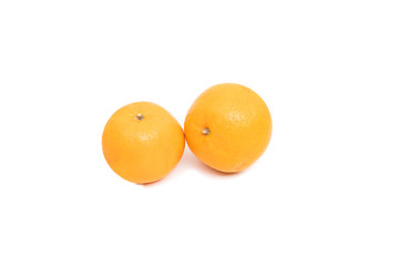 Ripe and fresh orange fruit isolated on white background.