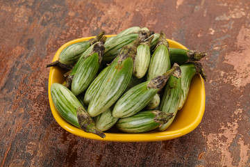 Green asian eggplant