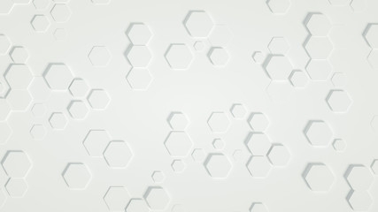 Geometry hexagon background. 3d illustration, 3d rendering.