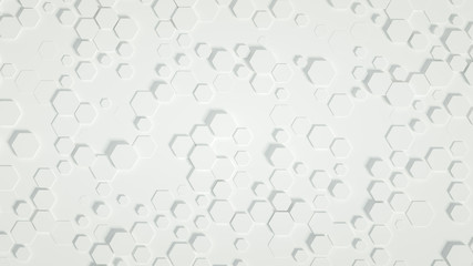 Geometry hexagon background. 3d illustration, 3d rendering.