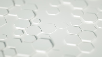 Fototapeta na wymiar Geometry hexagon background. 3d illustration, 3d rendering.
