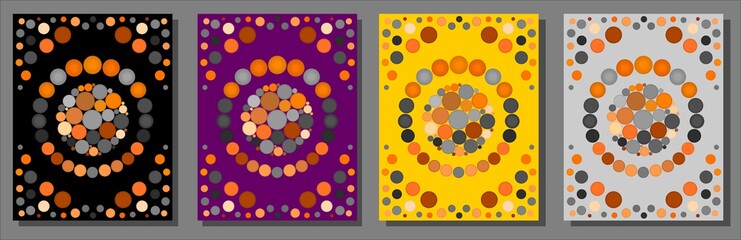 Mosaic Halloween colors design backgrounds collection vector design element for websites, blogs, advertisements, magazine, articles, flyers, posters, backgrounds, business cards, logo, and tri-folds