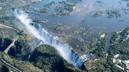 Victoria Falls Helicopter view
