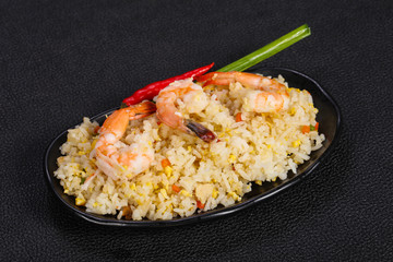 Thai style fried rice with prawn