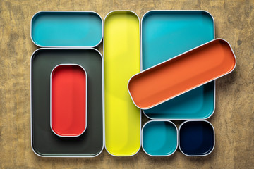 colorful drawer organizer bins