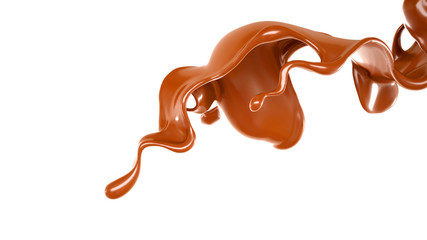 Splash of fluid. 3d illustration, 3d rendering.