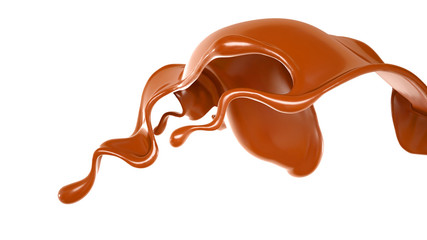 Splash of fluid. 3d illustration, 3d rendering.