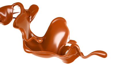 Splash of fluid. 3d illustration, 3d rendering.