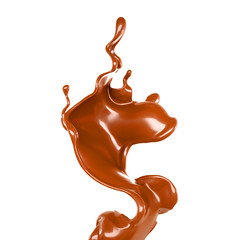 Splash of fluid. 3d illustration, 3d rendering.