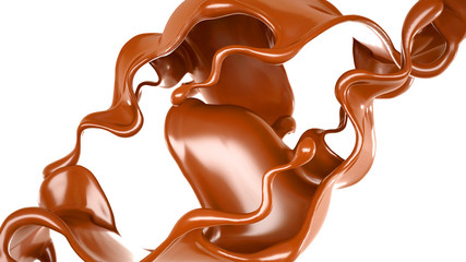 Splash of fluid. 3d illustration, 3d rendering.