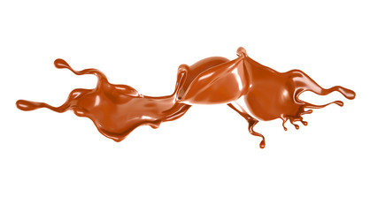 Fototapeta premium Splash of fluid. 3d illustration, 3d rendering.