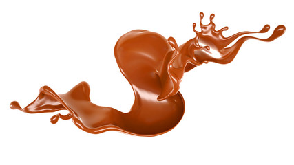 Splash of fluid. 3d illustration, 3d rendering.