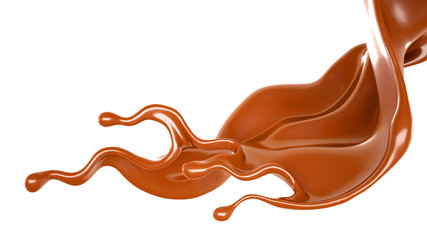Splash of fluid. 3d illustration, 3d rendering.