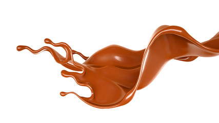 Splash of fluid. 3d illustration, 3d rendering.