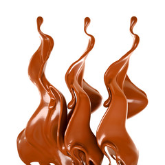 Splash of fluid. 3d illustration, 3d rendering.