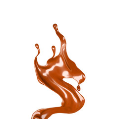 Splash of fluid. 3d illustration, 3d rendering.