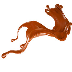 Splash of fluid. 3d illustration, 3d rendering.