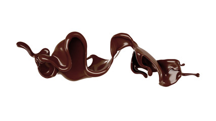 Splash of fluid. 3d illustration, 3d rendering.