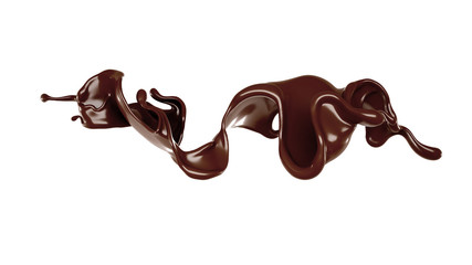 Splash of fluid. 3d illustration, 3d rendering.