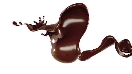 Splash of fluid. 3d illustration, 3d rendering.