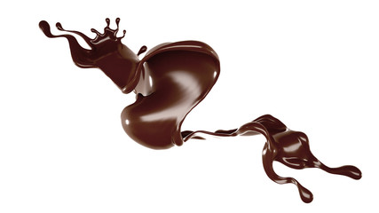 Splash of fluid. 3d illustration, 3d rendering.