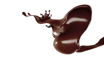 Splash of fluid. 3d illustration, 3d rendering.