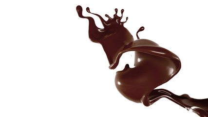 Splash of fluid. 3d illustration, 3d rendering.