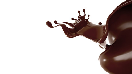 Splash of fluid. 3d illustration, 3d rendering.