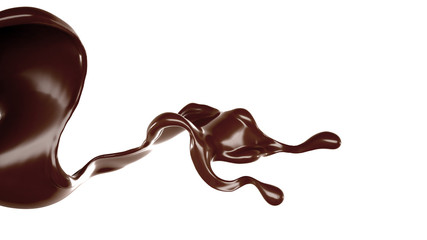 Splash of fluid. 3d illustration, 3d rendering.