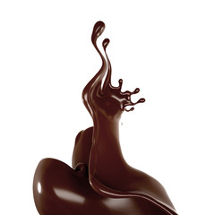 Splash of fluid. 3d illustration, 3d rendering.