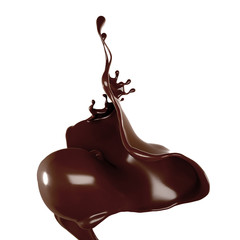 Splash of fluid. 3d illustration, 3d rendering.