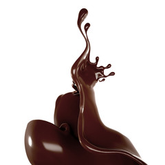 Splash of fluid. 3d illustration, 3d rendering.