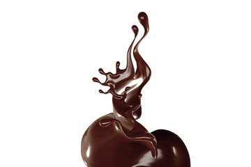 Splash of fluid. 3d illustration, 3d rendering.