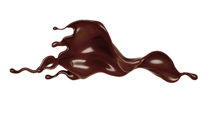 Splash of fluid. 3d illustration, 3d rendering.