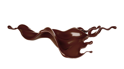 Splash of fluid. 3d illustration, 3d rendering.