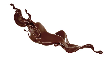 Splash of fluid. 3d illustration, 3d rendering.