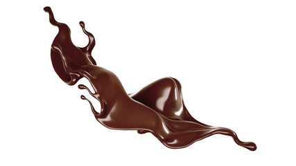 Splash of fluid. 3d illustration, 3d rendering.
