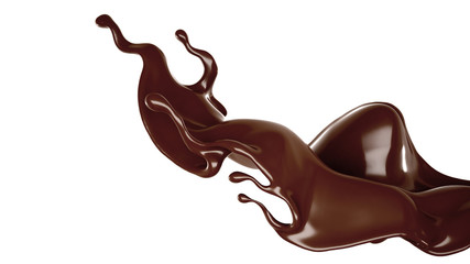 Splash of fluid. 3d illustration, 3d rendering.