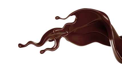 Splash of fluid. 3d illustration, 3d rendering.