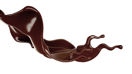 Splash of fluid. 3d illustration, 3d rendering.