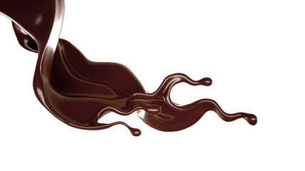 Splash of fluid. 3d illustration, 3d rendering.
