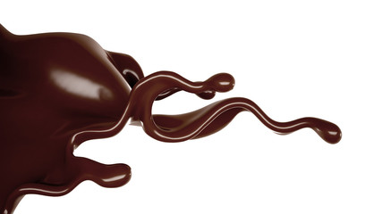Splash of fluid. 3d illustration, 3d rendering.