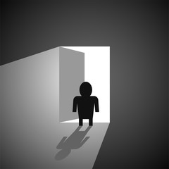 Obraz premium Mystery lighting door