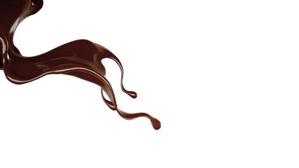 Splash of fluid. 3d illustration, 3d rendering.