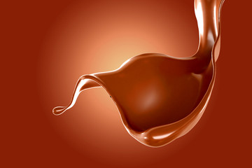 Splash of fluid. 3d illustration, 3d rendering.