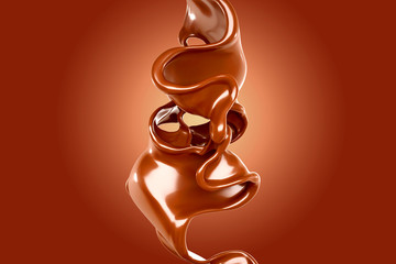 Splash of fluid. 3d illustration, 3d rendering.