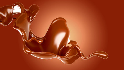 Splash of fluid. 3d illustration, 3d rendering.